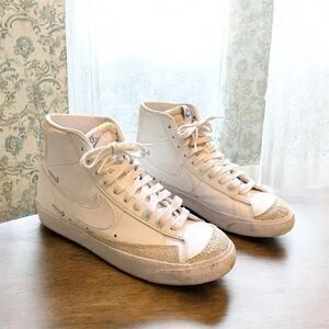 Nike Court Blazer 77 High Top White Suede Lace Up Leather 7